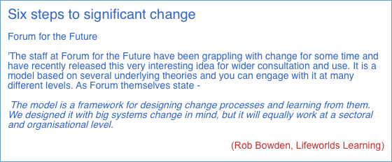 Six steps to significant change